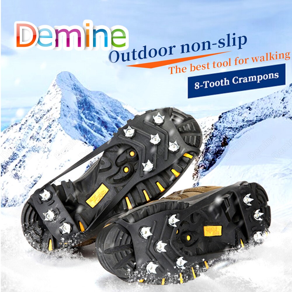 8 Teeth Anti-slip Ice Spikes for Winter Shoes Ŀ ..